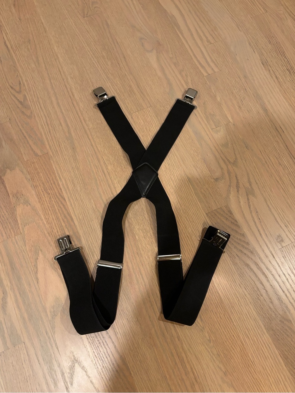 Men's Black Elastic Braces Suspenders - Classic Adjustable Style
